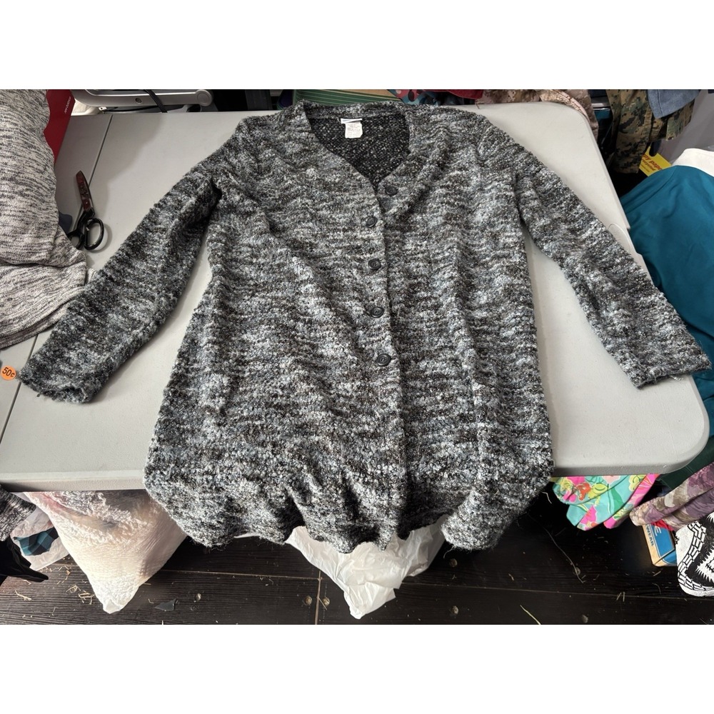 Vtg Baby And Me XL Gray Marled Sweater Maternity